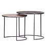 Beistelltisch Nikko II 2er Set Metall Kupfer Schwarz 0