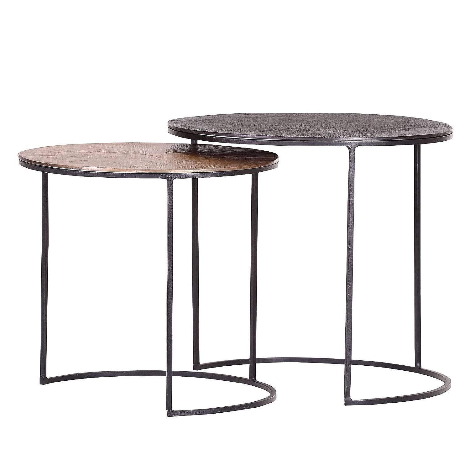 Beistelltisch Nikko II 2er Set Metall Kupfer Schwarz 0