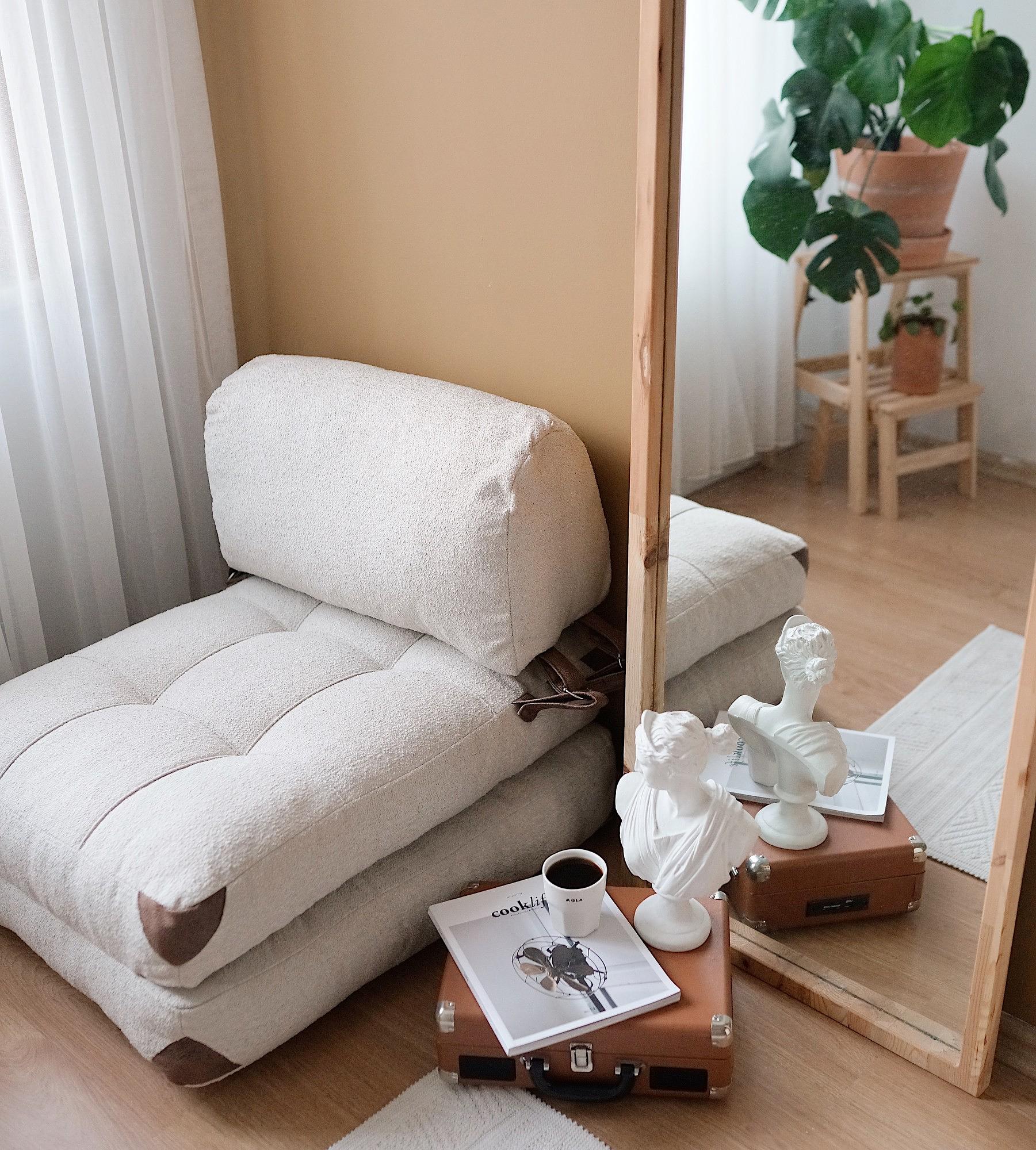Fold Teddy Sleeper Sofa 1-seater Cream 5