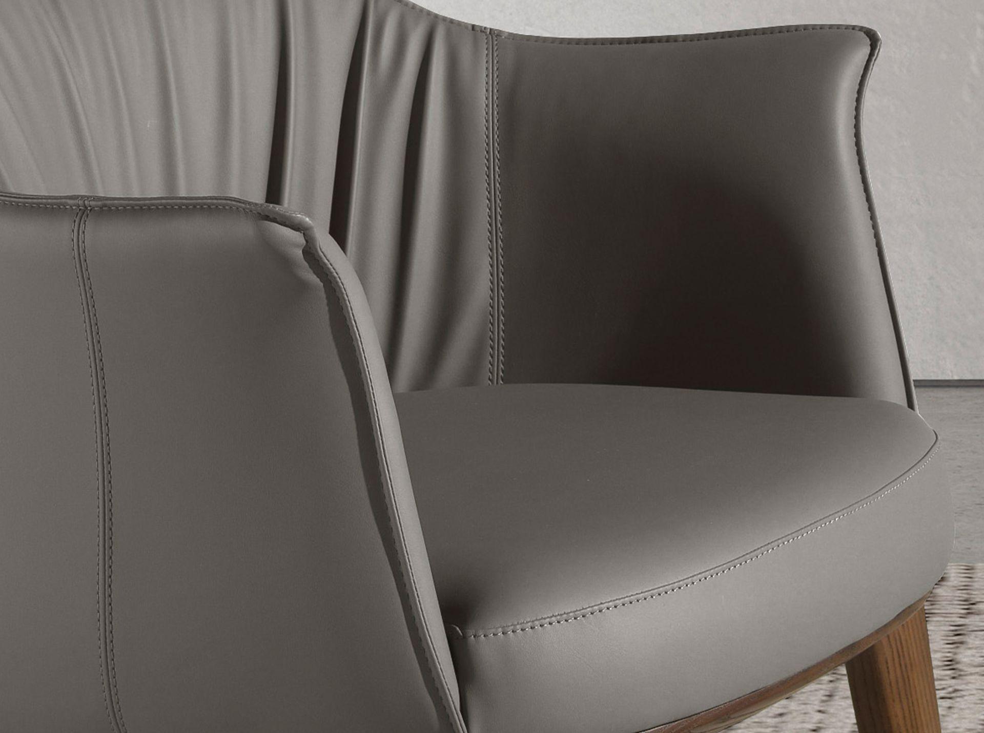 Armchair Faux Leather Grey 4