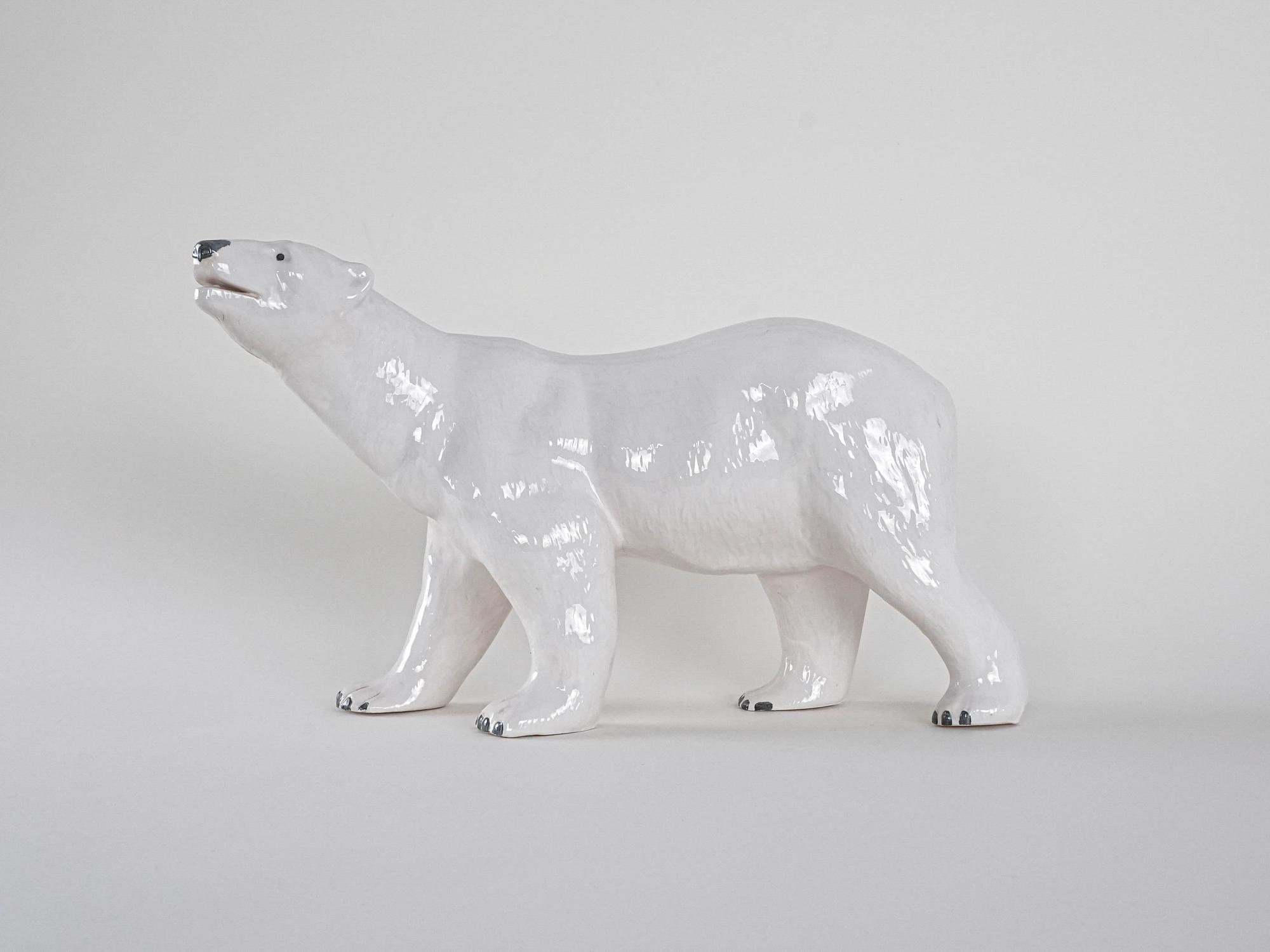 Eisbär Skulptur Keramik 8