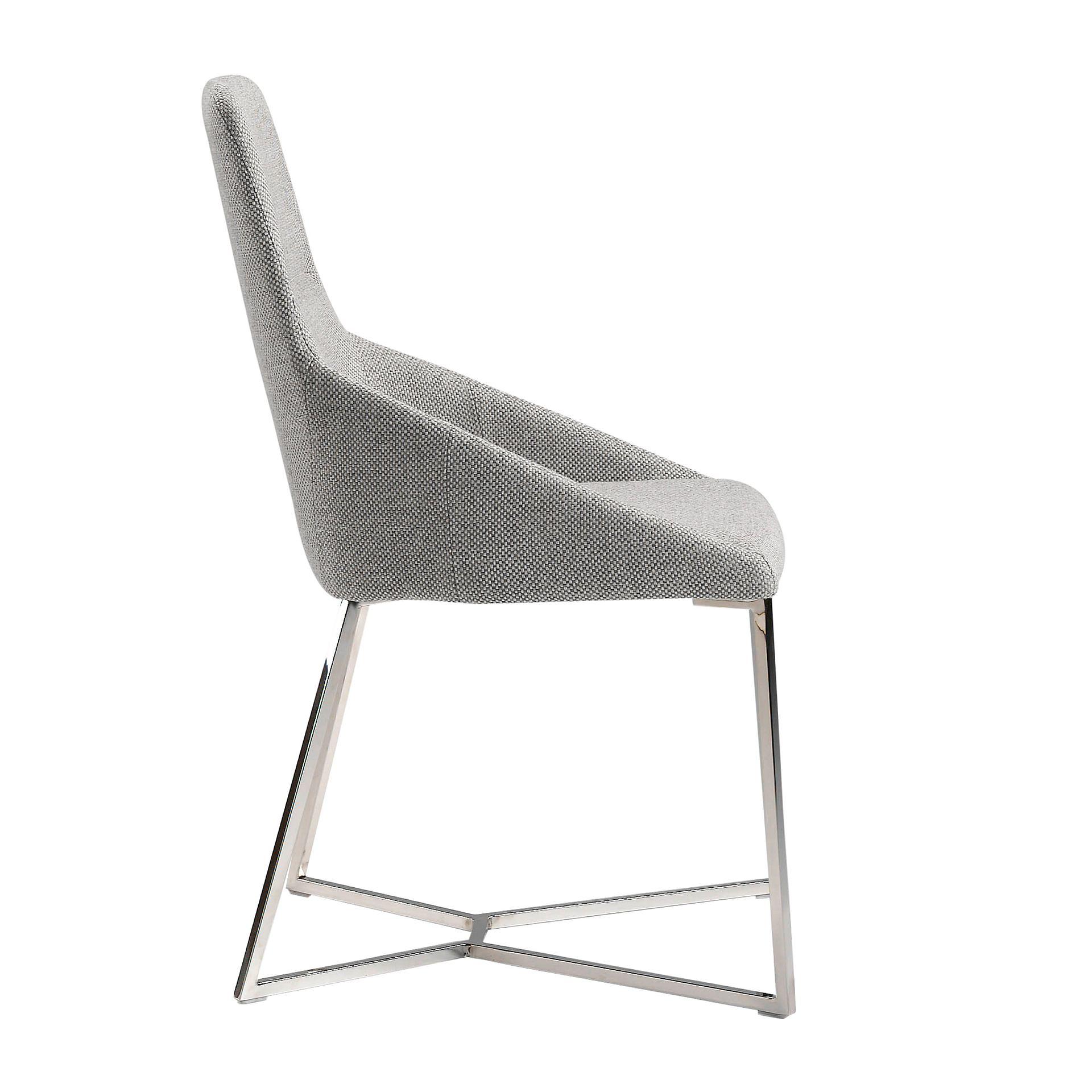 Dining chair stainless steel gray 4