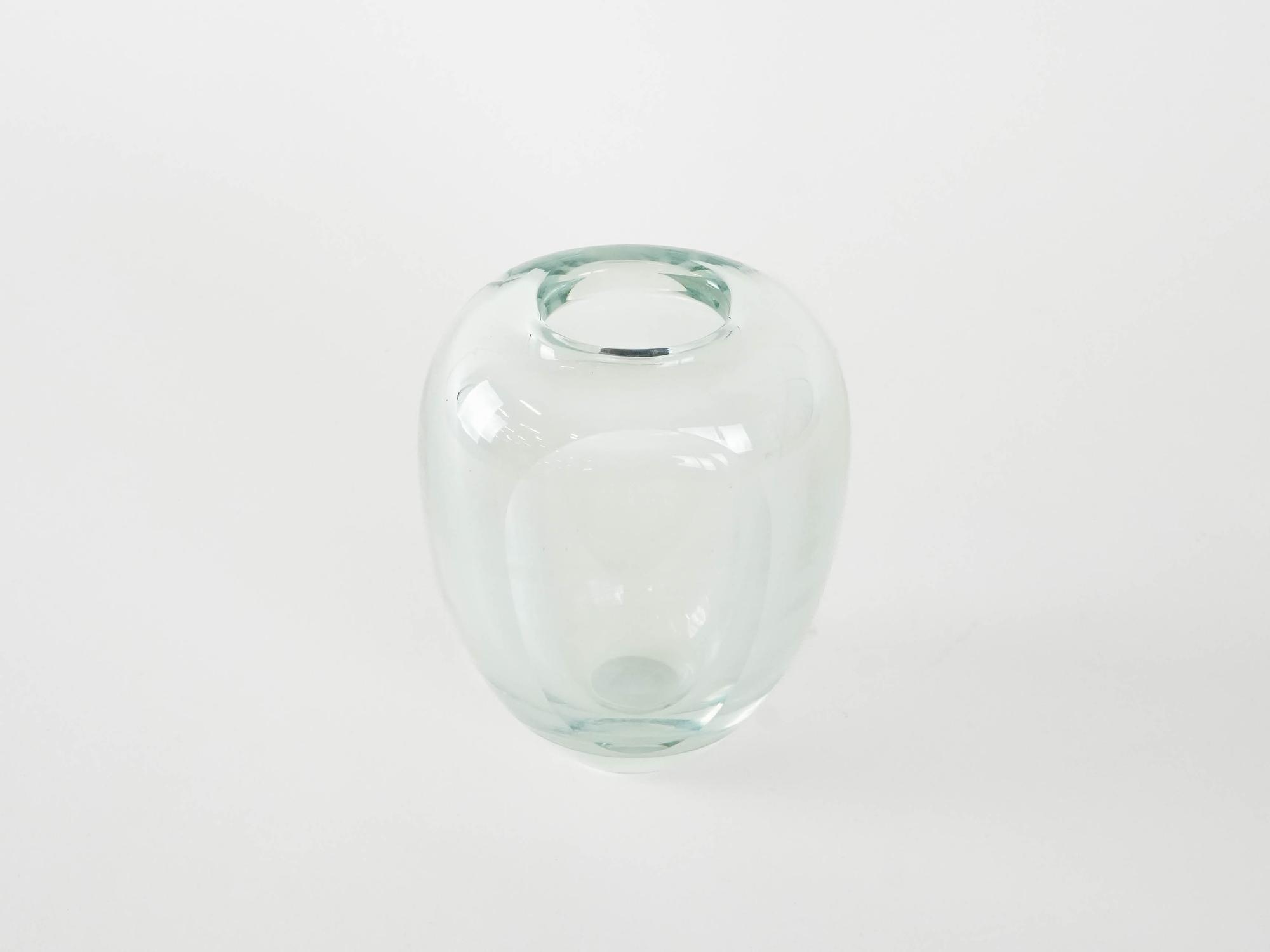 Vaso in vetro trasparente anni '60 4