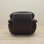 Armchair with casters, leather, brown, 1970s 5