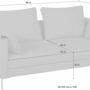 Marinus Sofa 2-Sitzer Samt Metall Grün 1