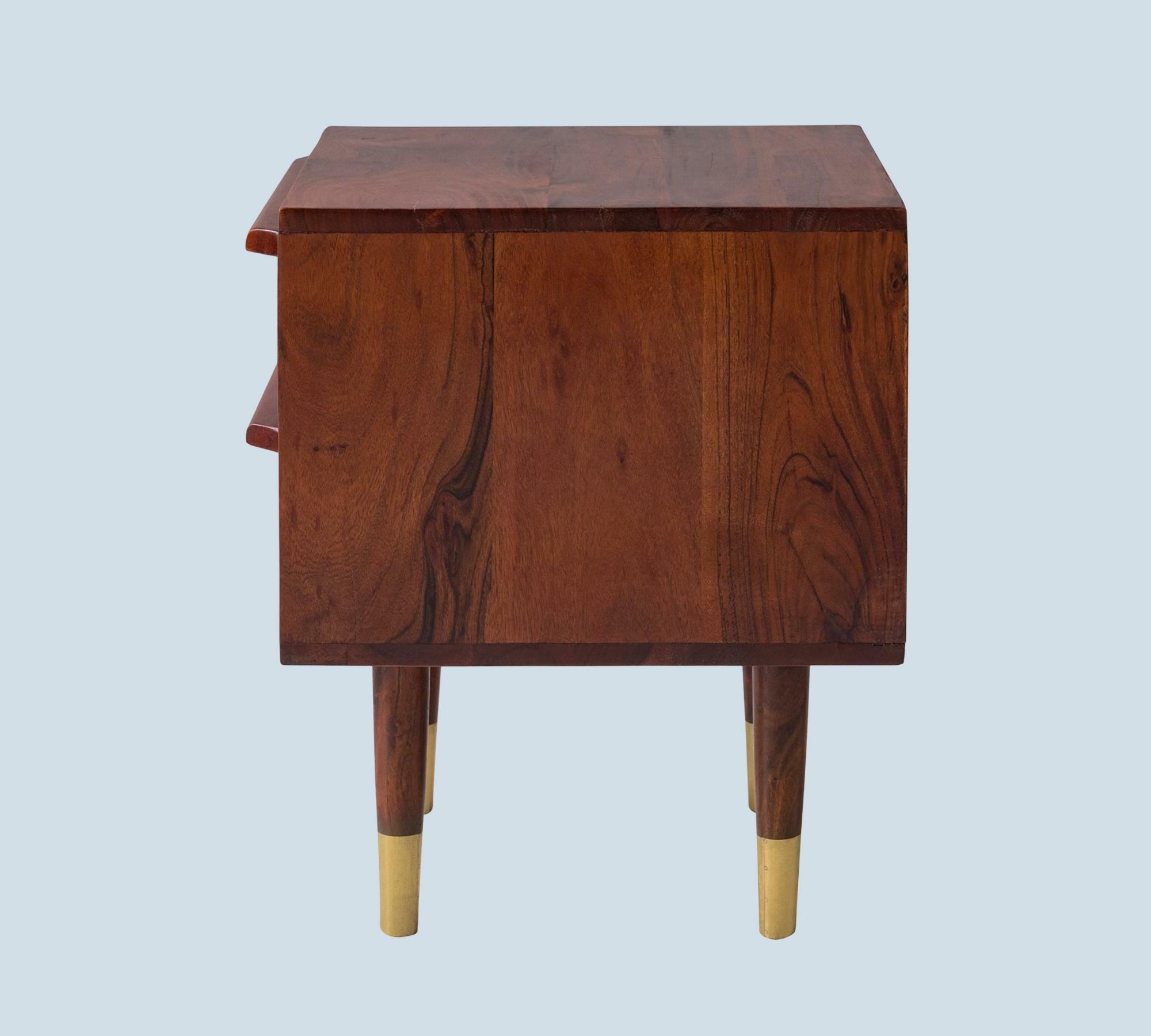 Nachtkommode Massivholz Akazienbraun 2