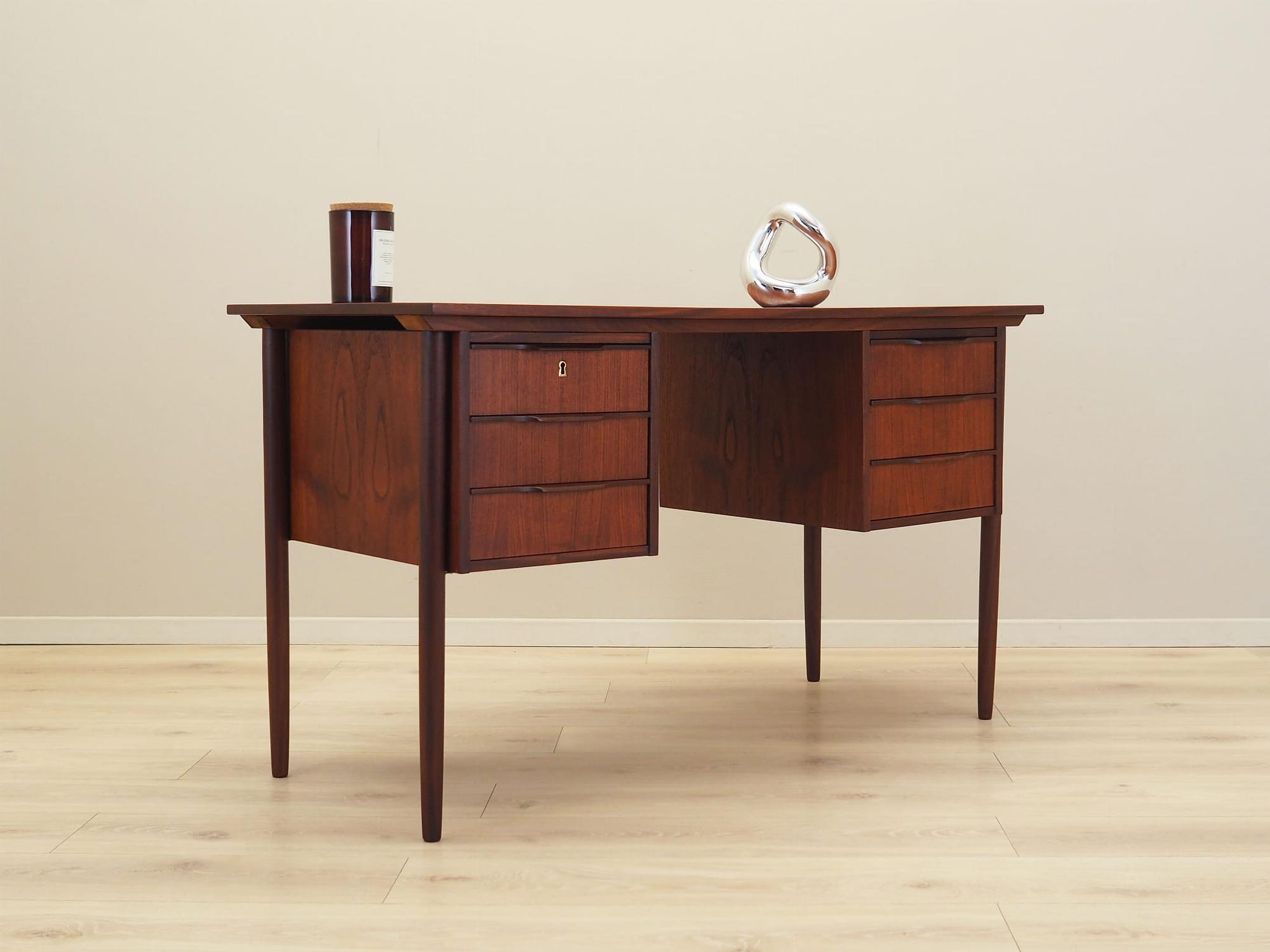 Schreibtisch Teakholz 1970er Jahre 4