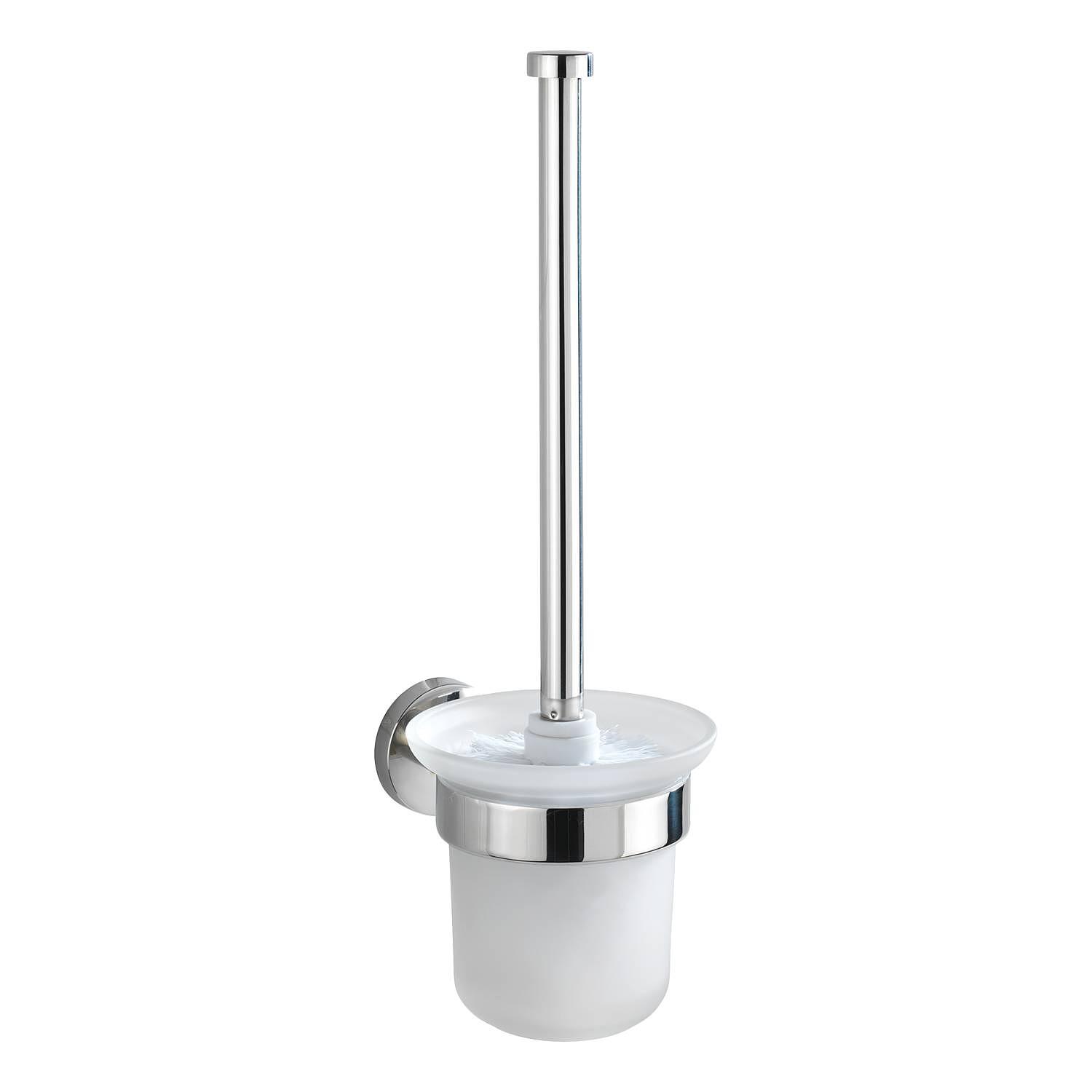 WC-Bürste Bosio I Milchglas Edelstahl Silber 1