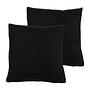 2x Dallas Pillowcase Synthetic Fiber Black 40 x 40 cm 0