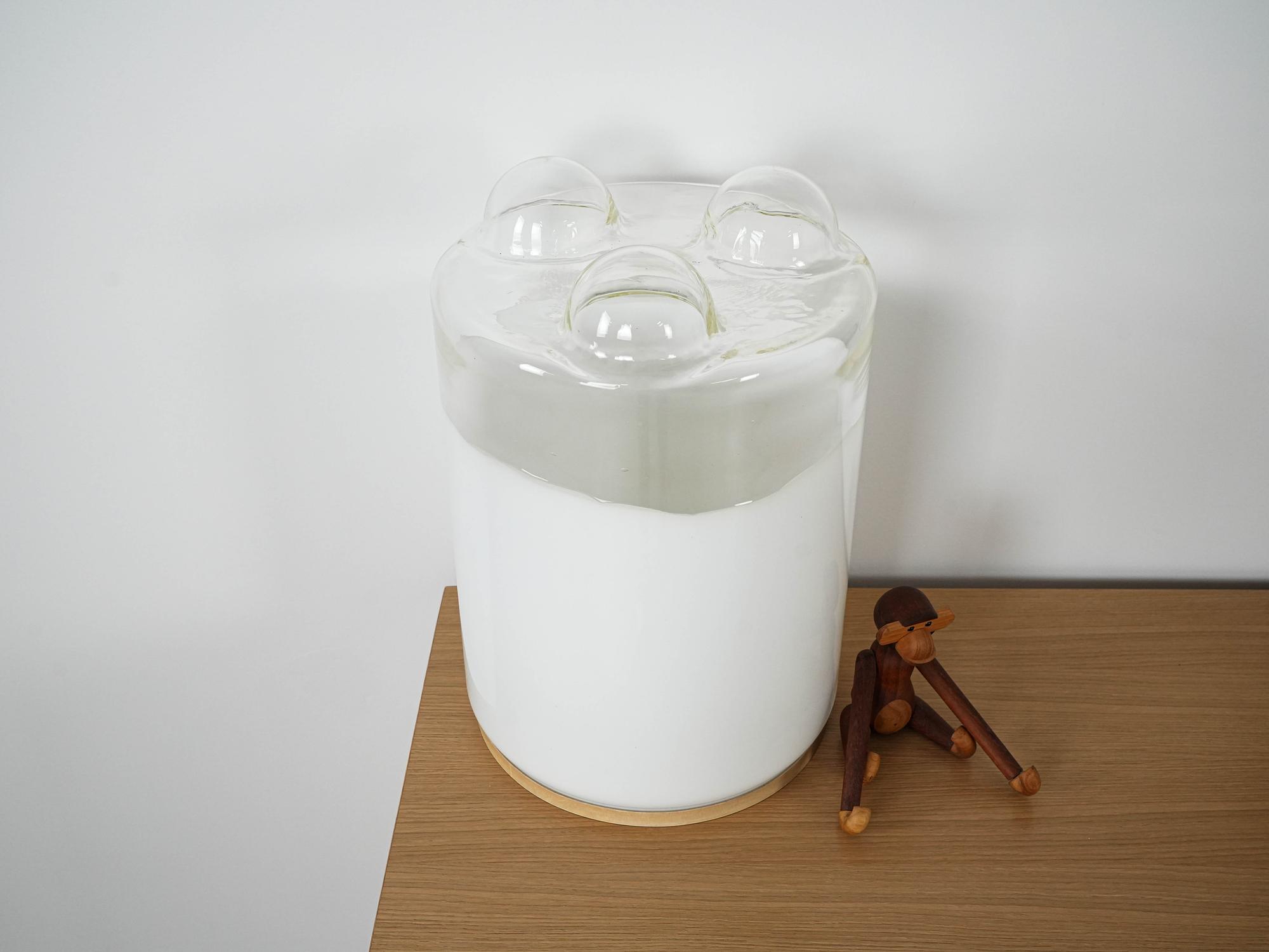 Table lamp Glass Metal 1970s 5