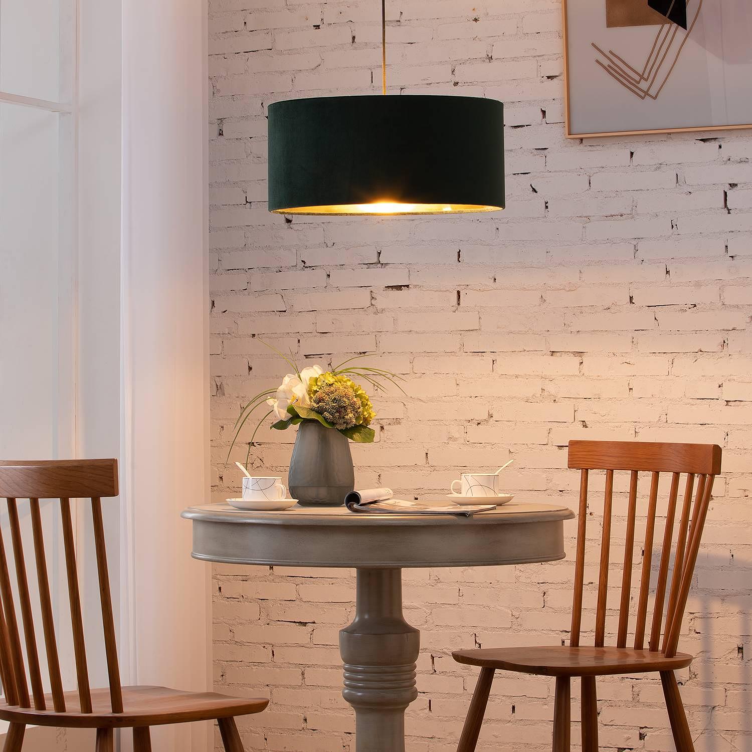 Pendelleuchte Satley Samt Grün 3