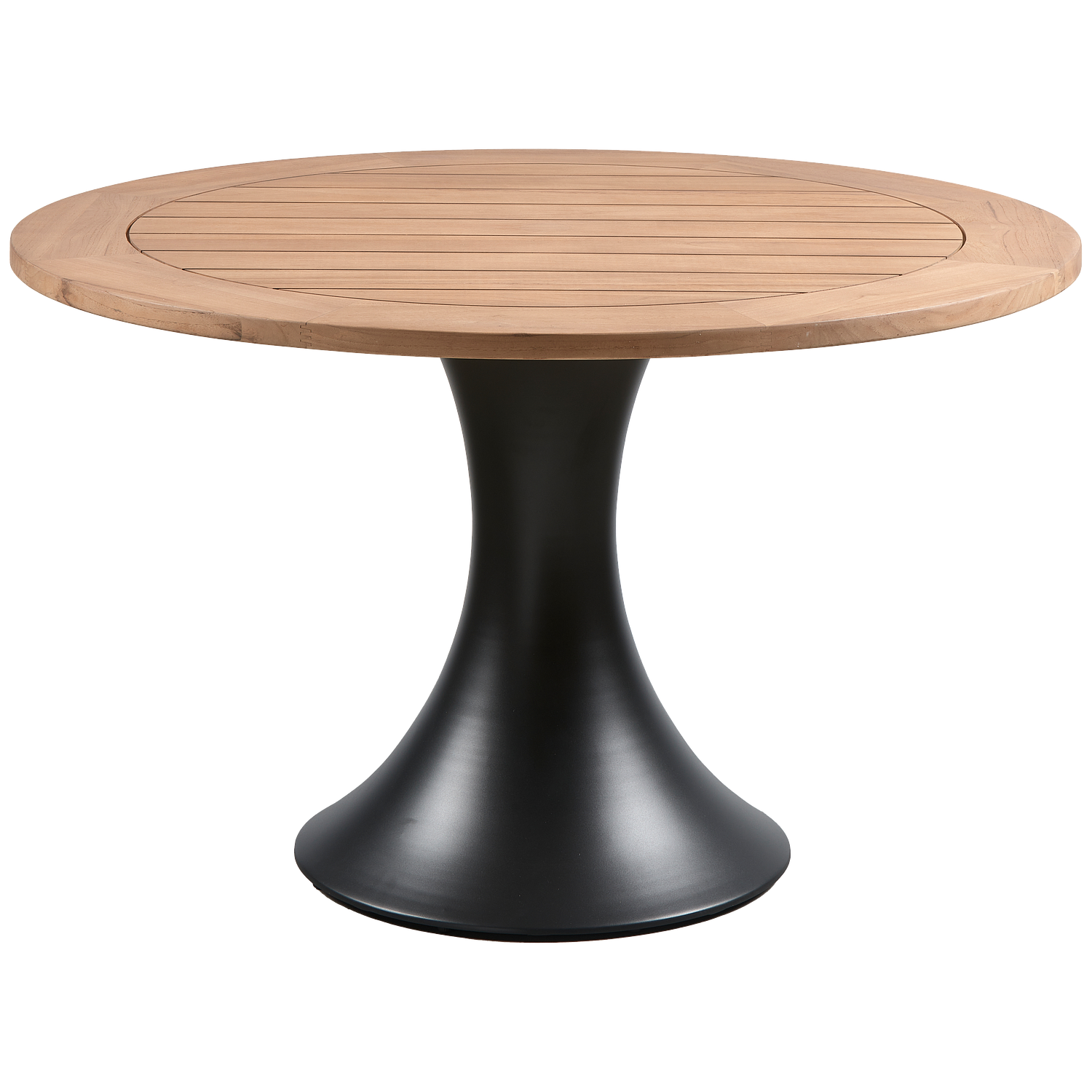 Charley Garten Esstisch Aluminium Teakholz Ø122cm 2