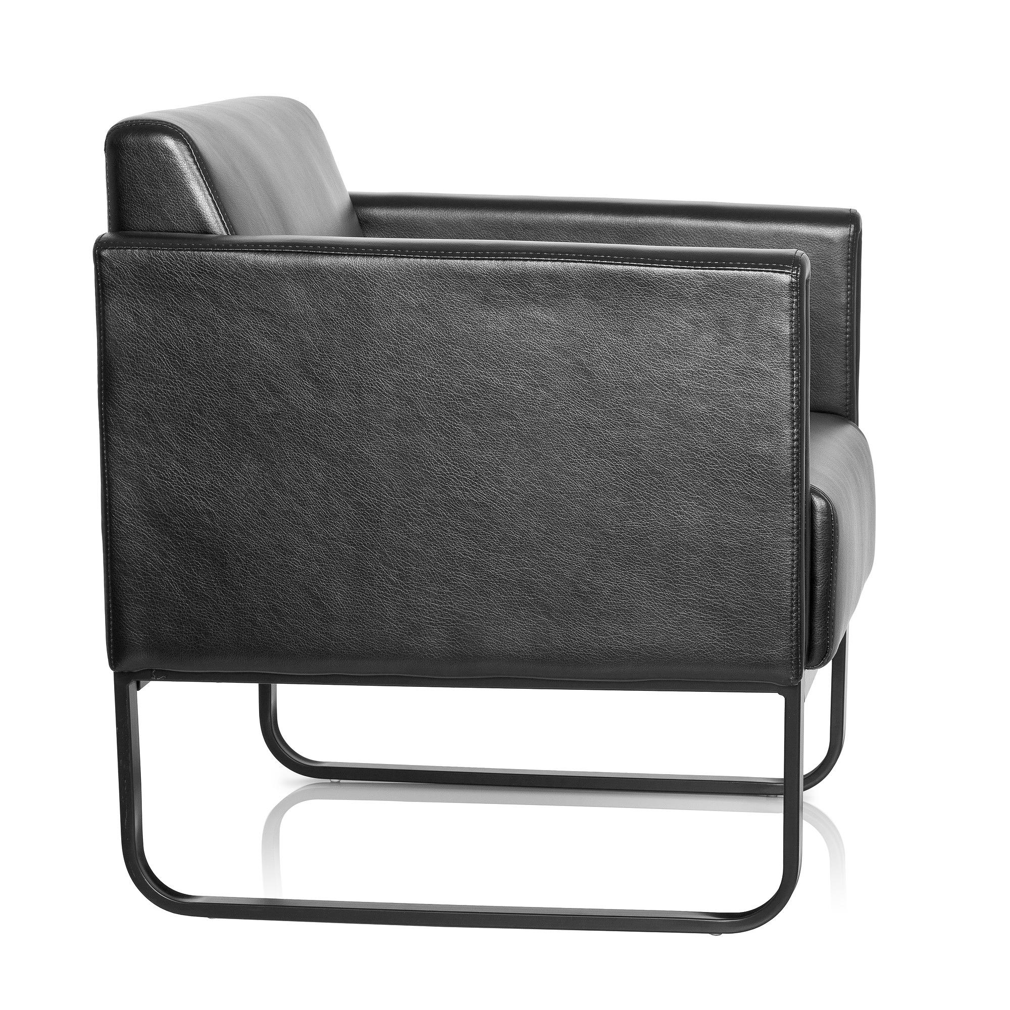 BALI BLACK armchair Artificial leather 1-seater Black 2