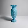 4597 Vase Milchglas Blau 1900er Jahre 0