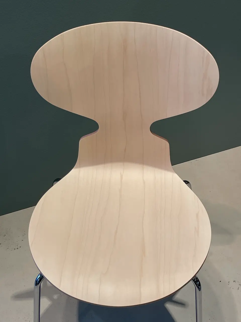Ameise Stuhl Verchromt Ahornholz 2
