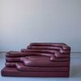 4x Vintage Ubald Klug Terrazza Sofaelement Leder Burgundrot 5