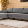 Sofa Récamiere Links Textil Grau 2