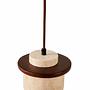 Duck Pendant Light Walnut Wood Travertine Brown 6