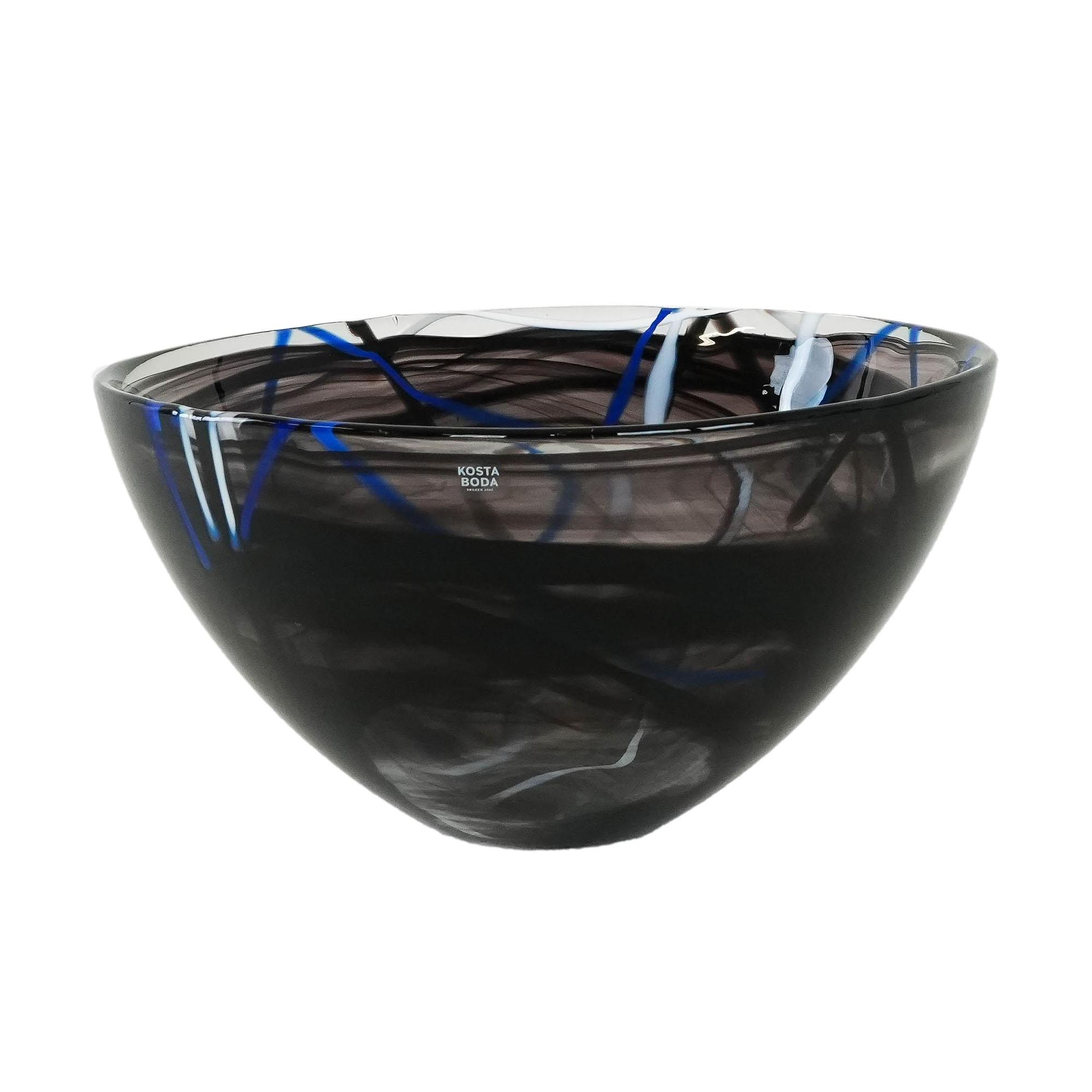 Contrast Glass Bowl Blue 1980s 0