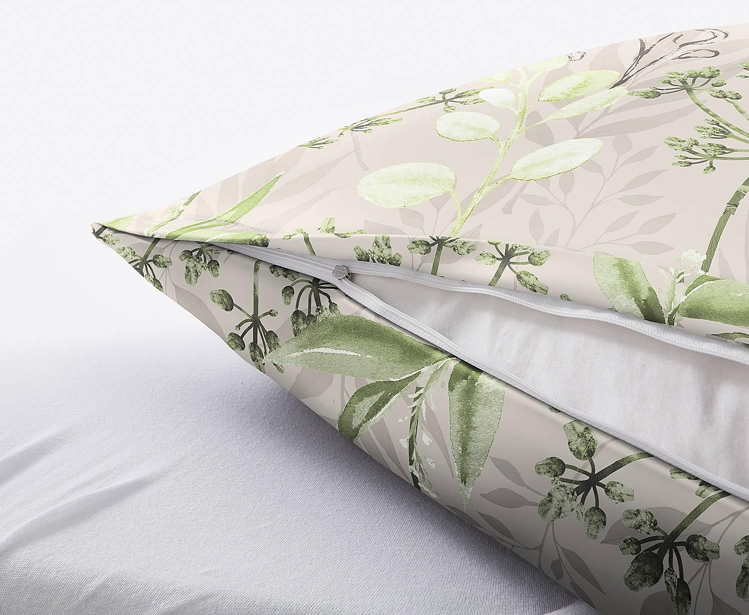 Lukardis Bettwäsche Baumwollsatin Olivgrün Beige 155x220cm 3