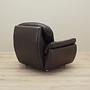 Armchair with casters, leather, brown, 1970s 6