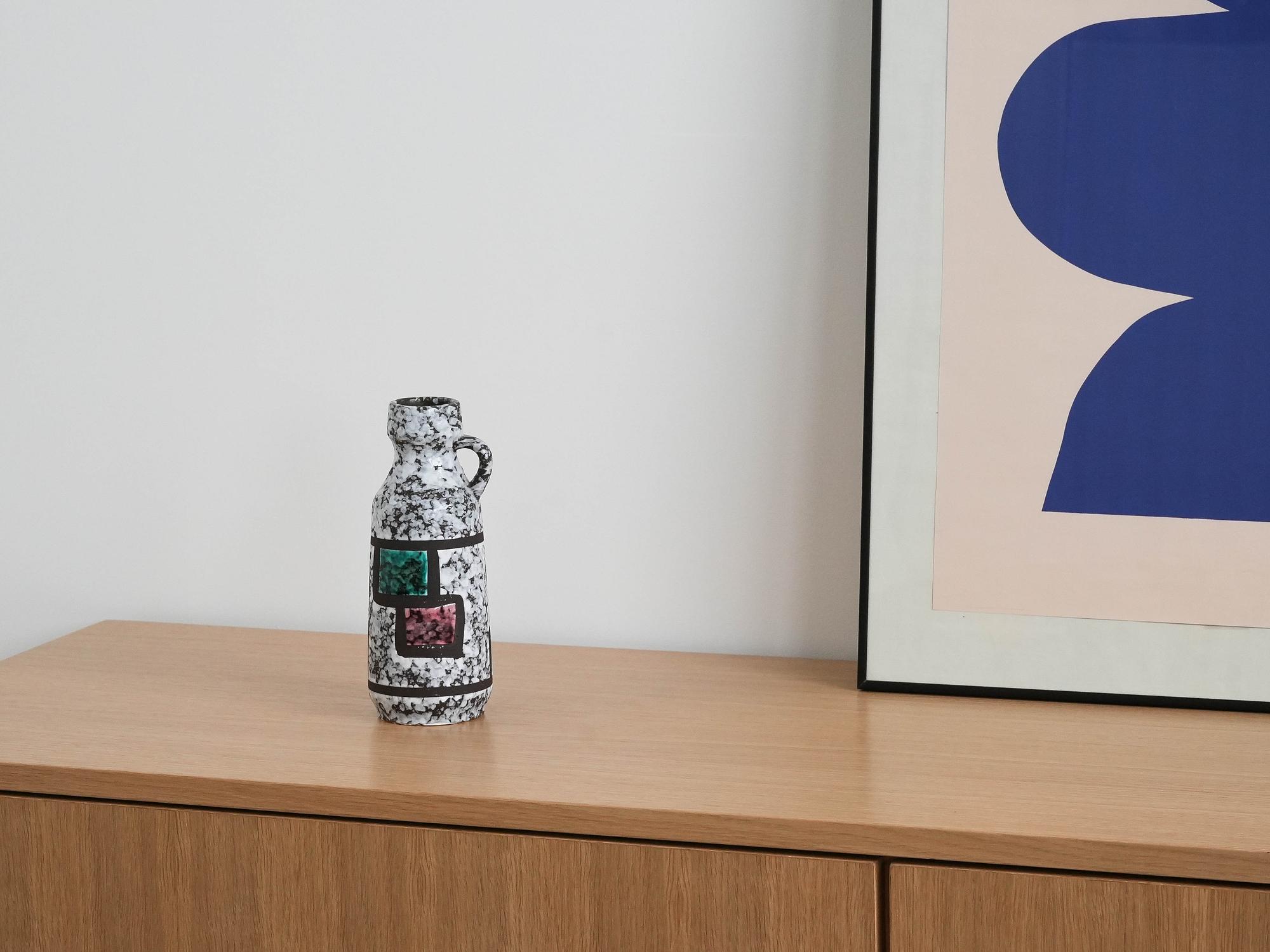 Keramikvase Mehrfarbig 1970er Jahre 1