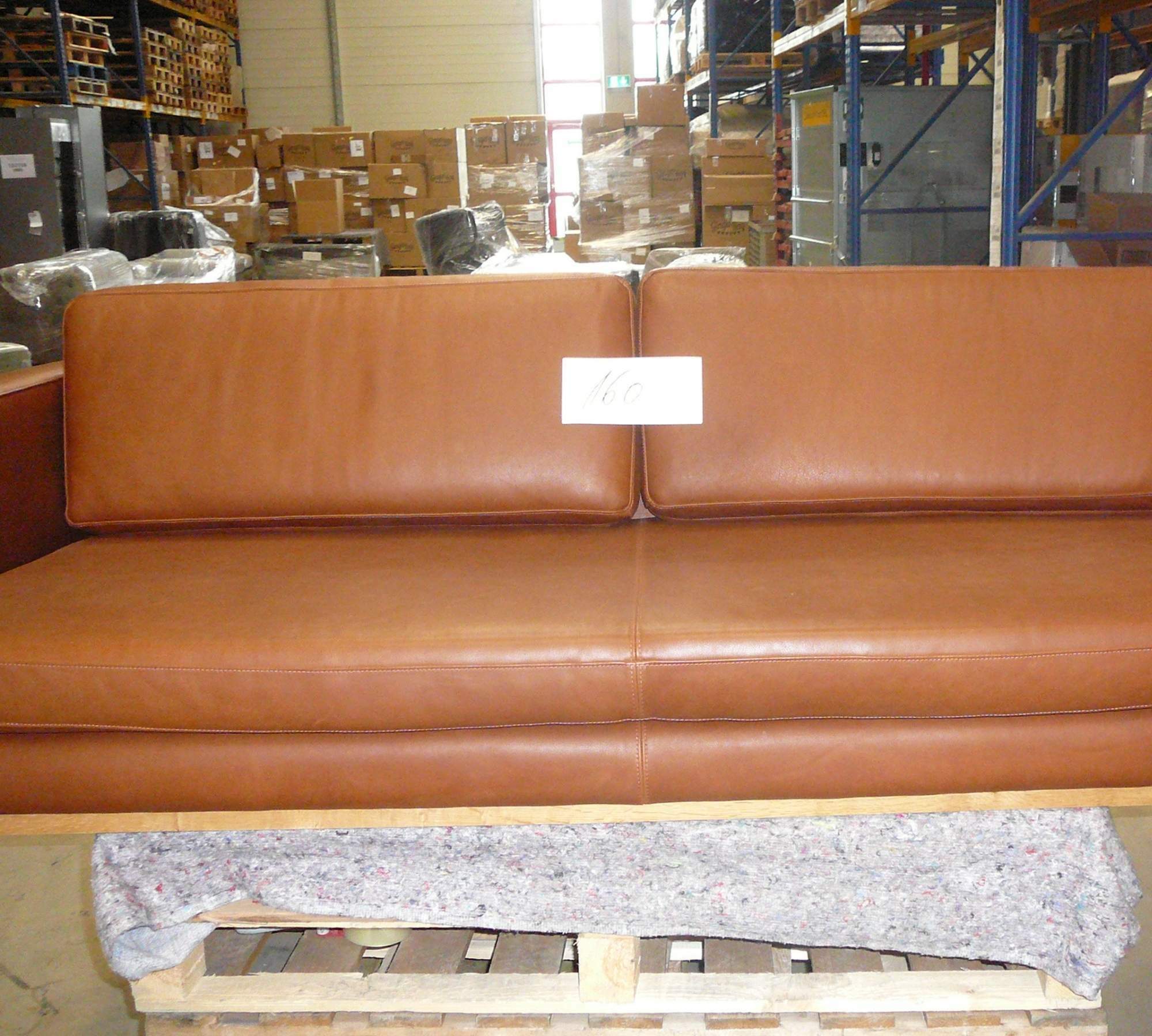 Johan 3-Sitzer Sofa Leder Cognac 5