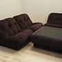 Living room set velvet brown 1970s 5