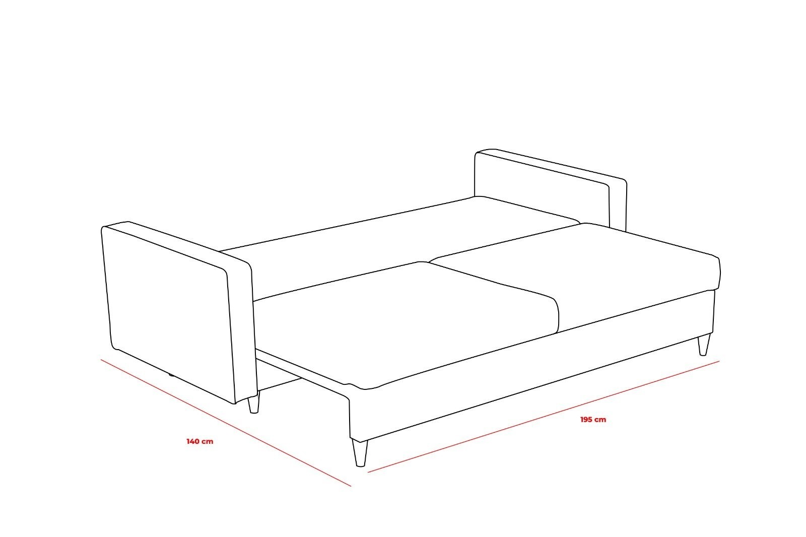 Divano letto 3 posti antracite 9