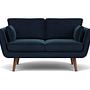 Sigrid Sofa 2-Sitzer Velour Lux Navy 0