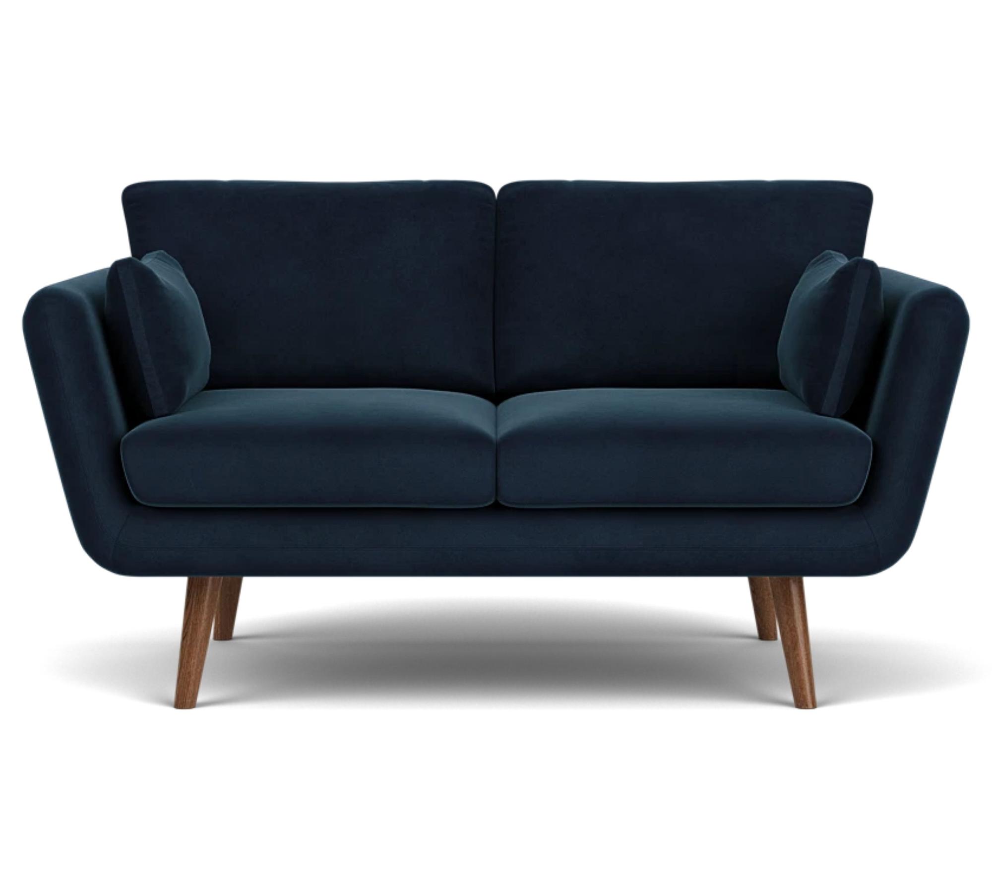 Sigrid Sofa 2-Sitzer Velour Lux Navy 0