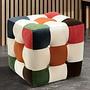 Pouf Patchwork Velluto Multicolore 2