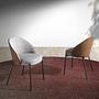 Dining chair textile walnut grey 2