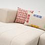 Beyza Sofa Récamiere Links mit Hocker Creme 4