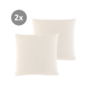 2x Kissenhülle aus Waffelpiqué 100% Baumwolle Creme 1