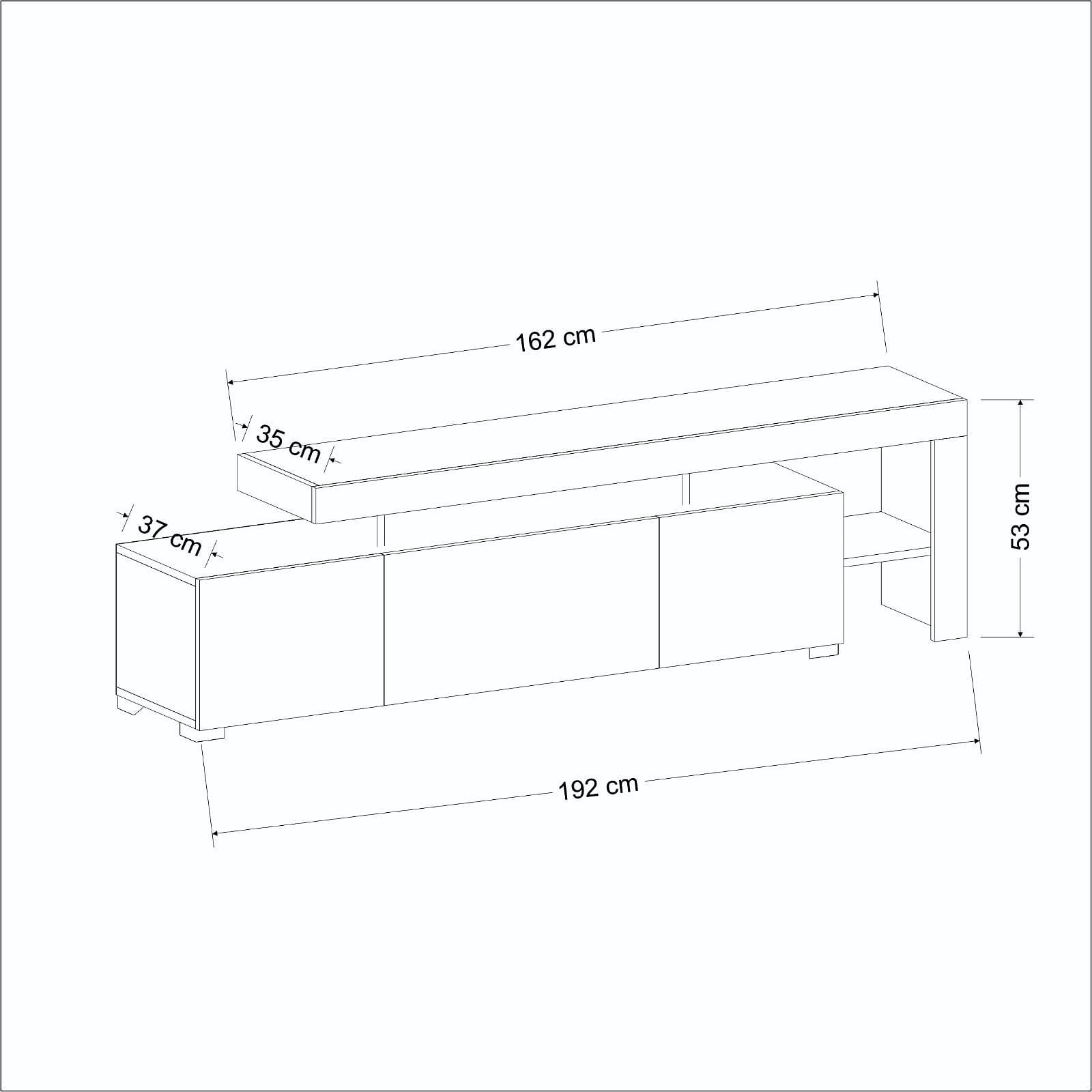 Beliz Lowboard Holzfurnier Travertin 7