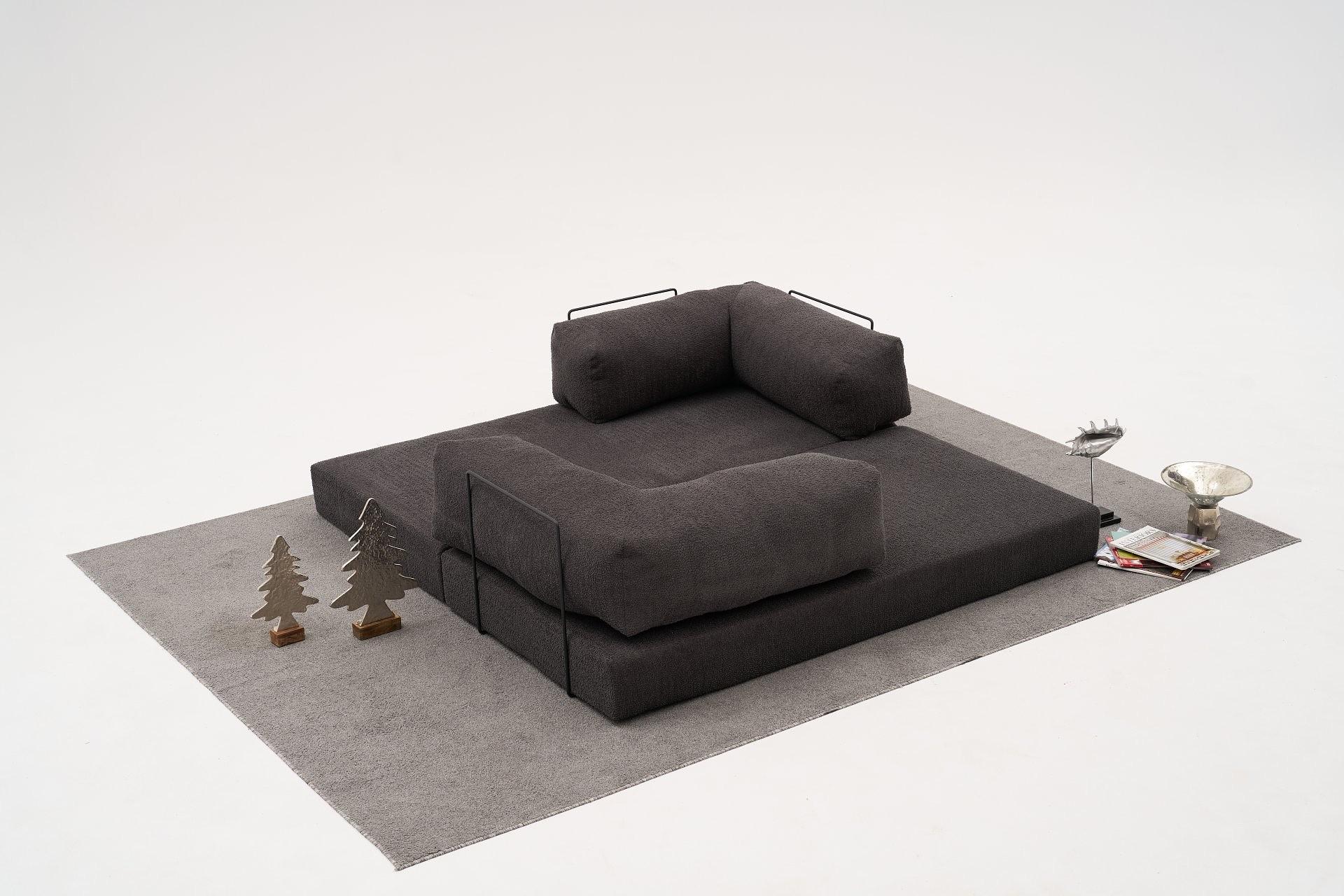 Comfort Schlafsofa 2-Sitzer Anthrazit 5