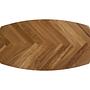 Fishbone Esstischplatte Eiche Braun 0