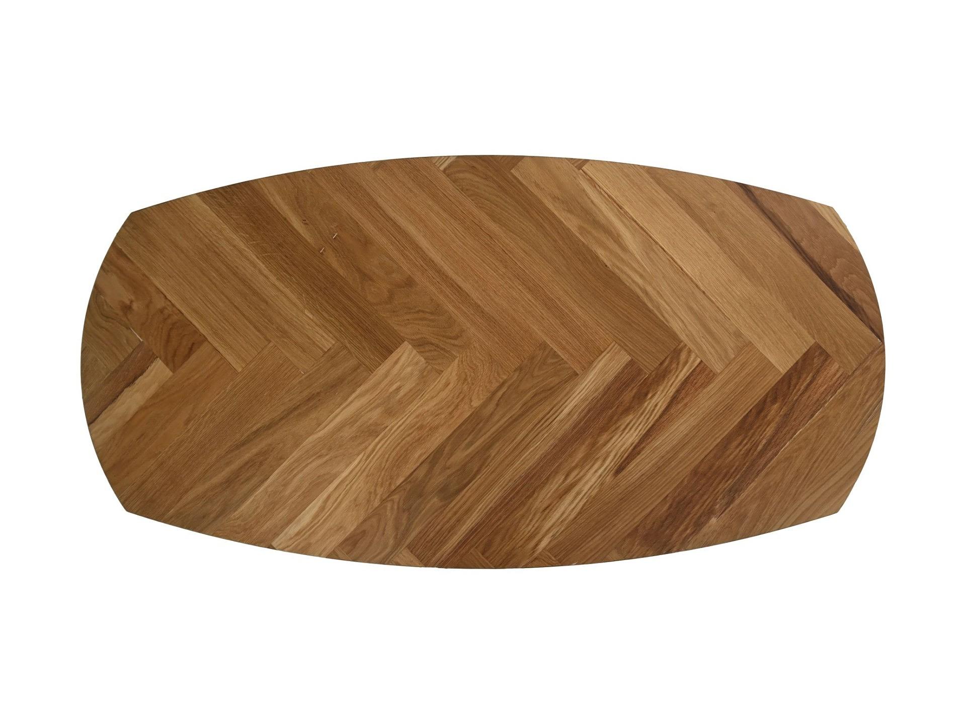 Fishbone Esstischplatte Eiche Braun 0