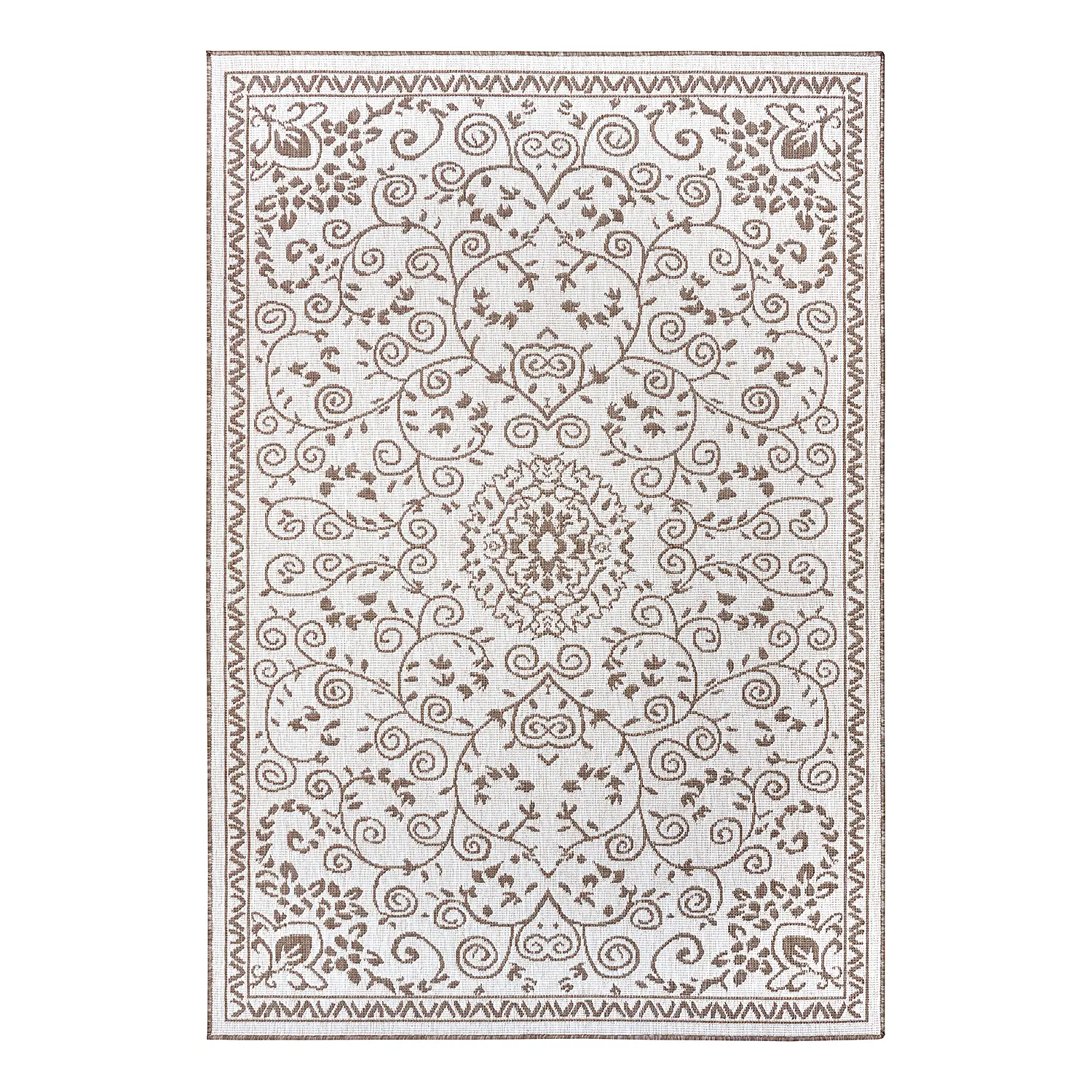 Leyte Outdoor-Teppich Beige Braun 5
