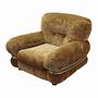 Armchair velvet brown 1970s 0