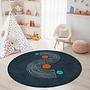 Circular pattern Children's rug Multicolored Ø150cm 2