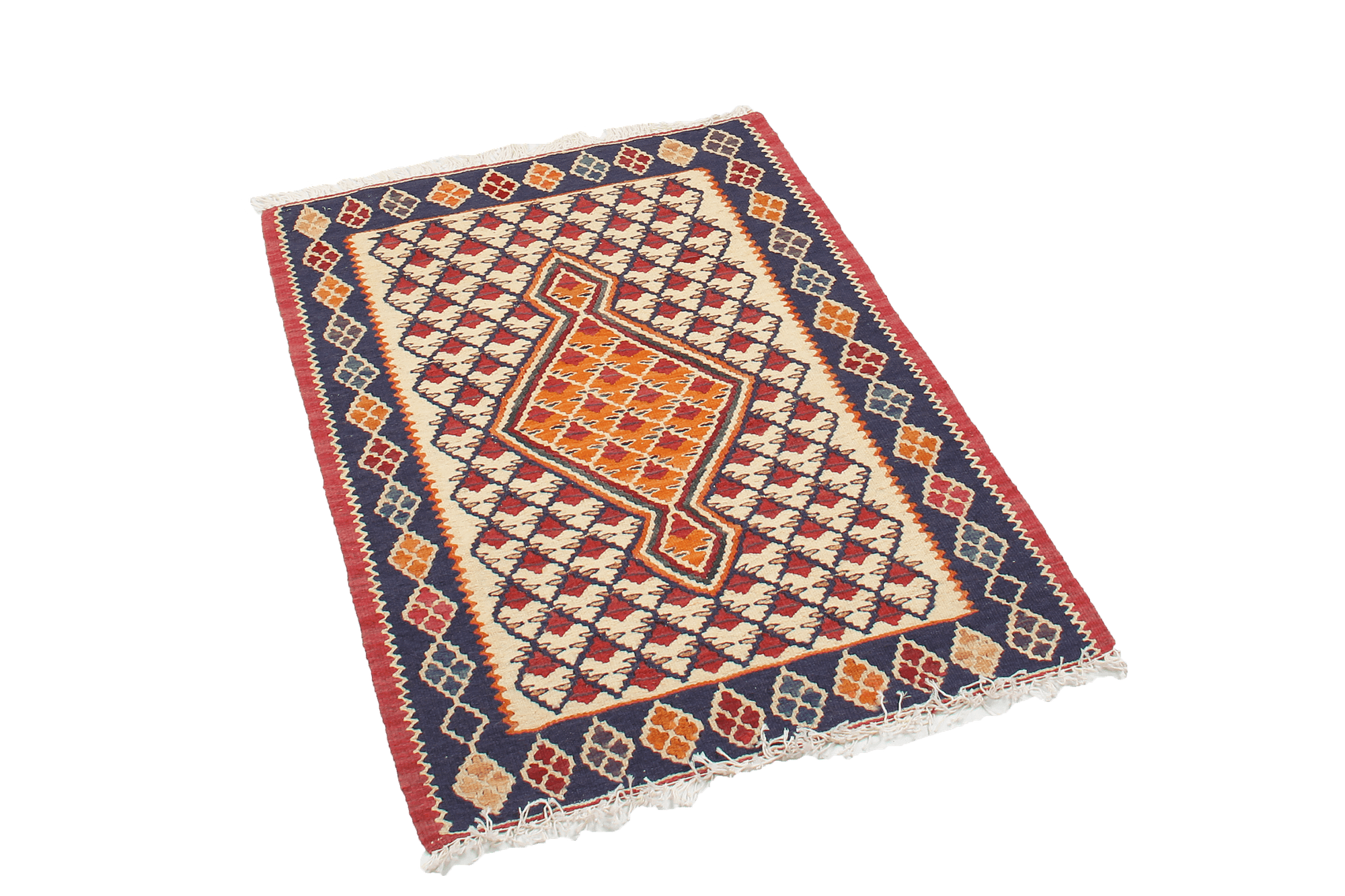 Kilim Senneh Teppich Mehrfarbig 2