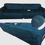 Gloria Sofa 3-Sitzer Velour Lux Petro 8