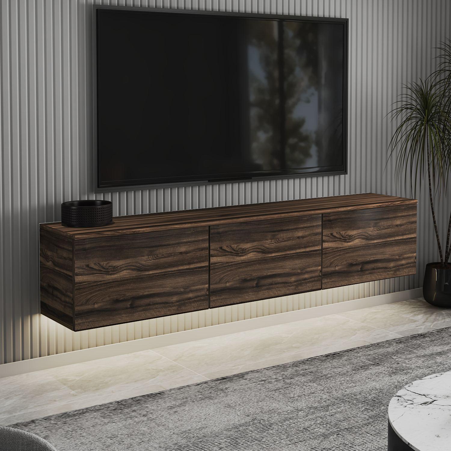 Neon TV Stand Chestnut 2