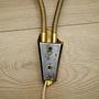 Vintage wall lamp metal textile multi-colored 1970s 12