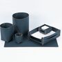 Stiftehalter 100% Recyceltes Leder Blau 5