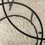 2x Aurum Coffee Table Set Black Transparent Ø80cm Ø60cm 5