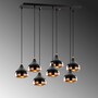 Pendant lamp with 7 elements metal black 6