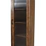 Vitrine mit Tür Mangoholz Glas 3